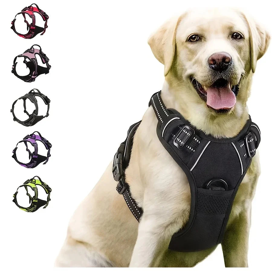 No-Pull Reflective Dog Harness with Front Clip & Handle