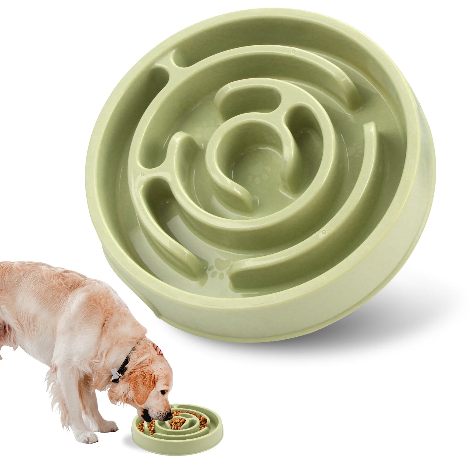 Pet Dog Slow Feeder Bowl Eco Dog Bowl Fun Non Slip Anti-Gulping Slower Food Feeding Dishes for Small Medium Large Dogs Puppy