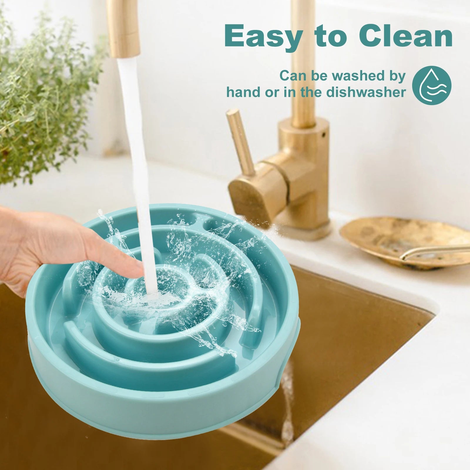 Pet Dog Slow Feeder Bowl Eco Dog Bowl Fun Non Slip Anti-Gulping Slower Food Feeding Dishes for Small Medium Large Dogs Puppy