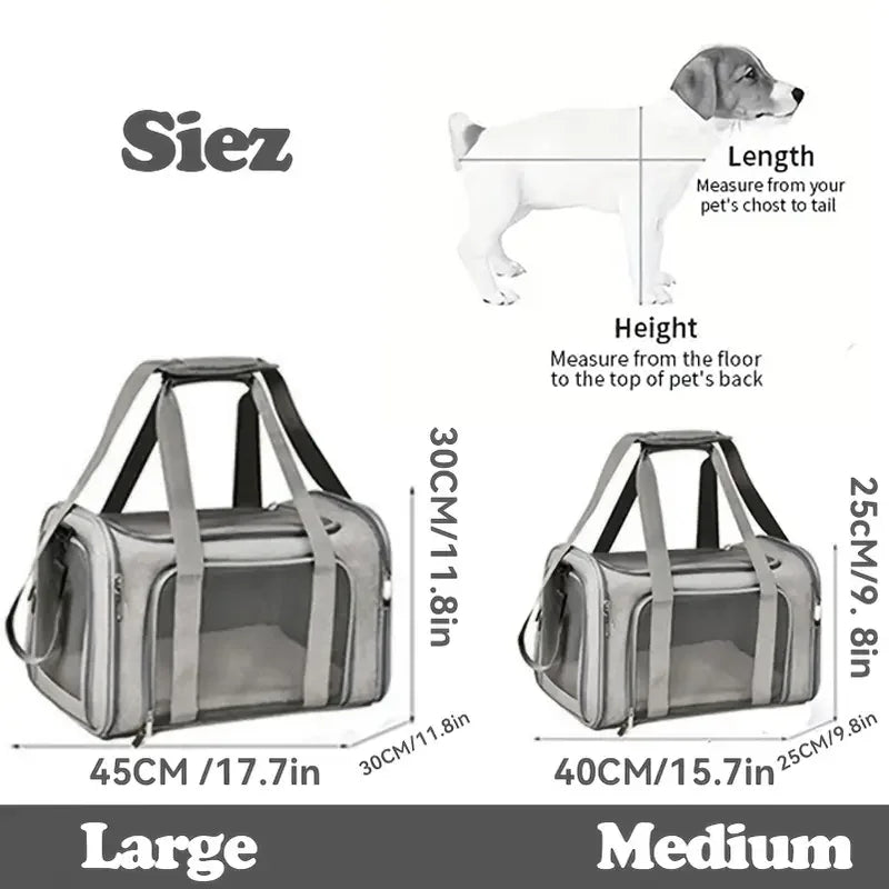 Airline-Approved Pet Carrier Backpack – Ventilated Travel Bag for Cats & Small Dogs