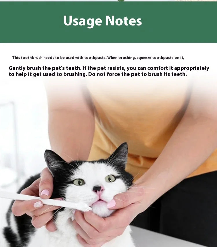 4 Pack Pet Toothbrush Set - Soft Bristle Tooth Brush For Cats And Small Dogs - Oral Care Kit For Tartar Removal & Dental Health