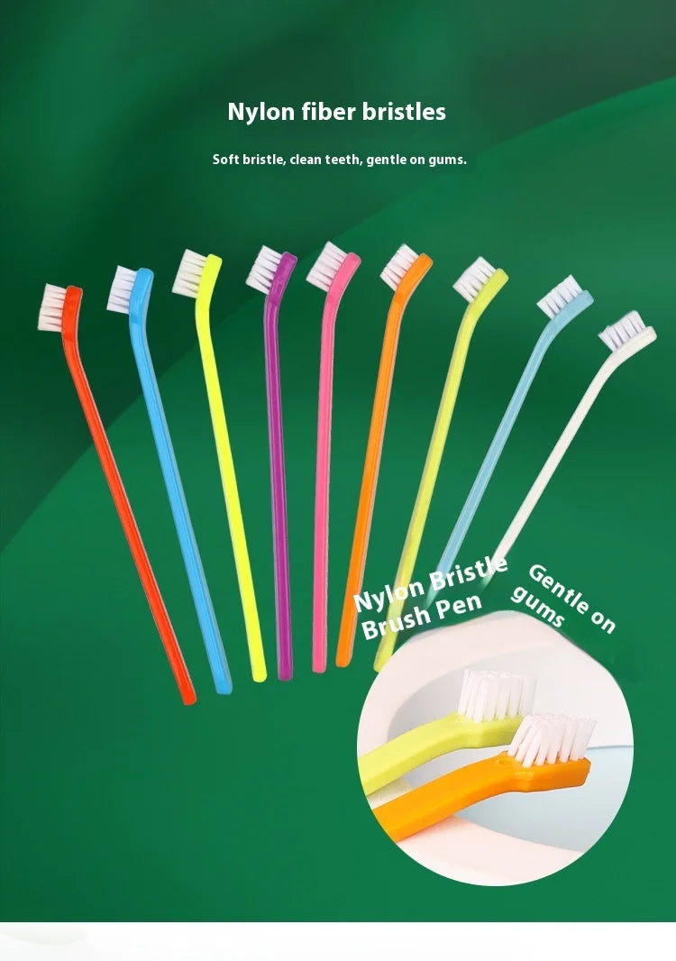 4 Pack Pet Toothbrush Set - Soft Bristle Tooth Brush For Cats And Small Dogs - Oral Care Kit For Tartar Removal & Dental Health