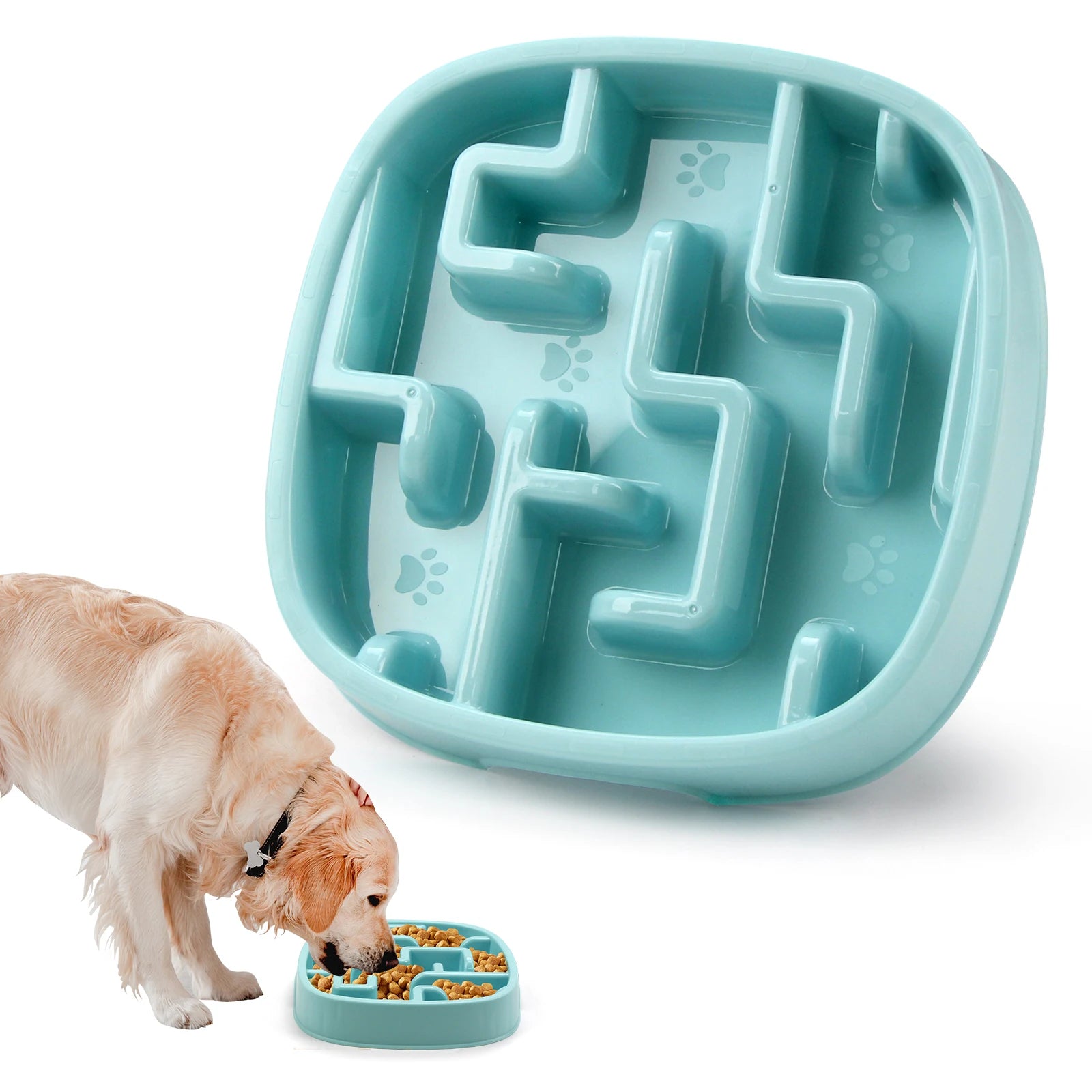 Pet Dog Slow Feeder Bowl Eco Dog Bowl Fun Non Slip Anti-Gulping Slower Food Feeding Dishes for Small Medium Large Dogs Puppy