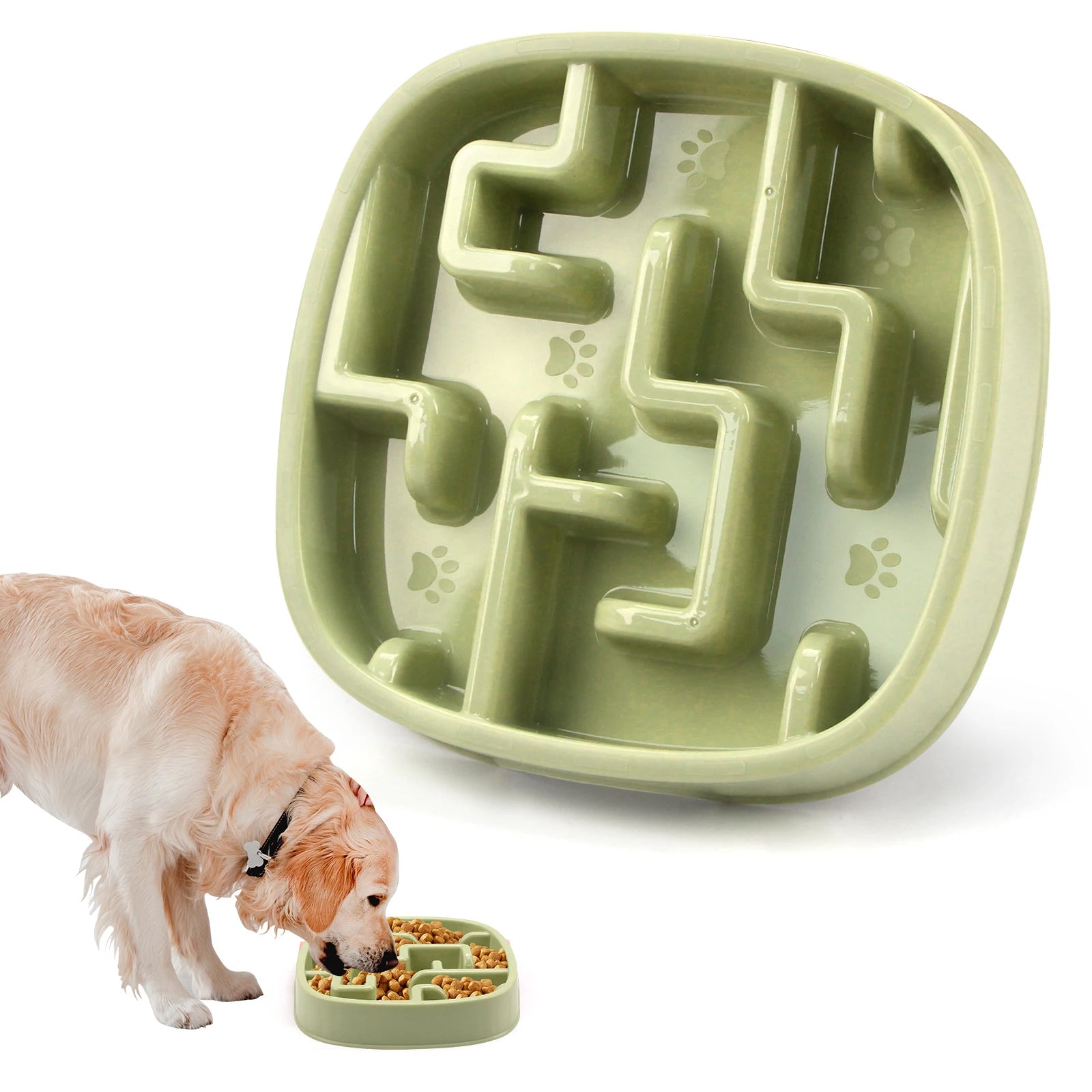 Pet Dog Slow Feeder Bowl Eco Dog Bowl Fun Non Slip Anti-Gulping Slower Food Feeding Dishes for Small Medium Large Dogs Puppy