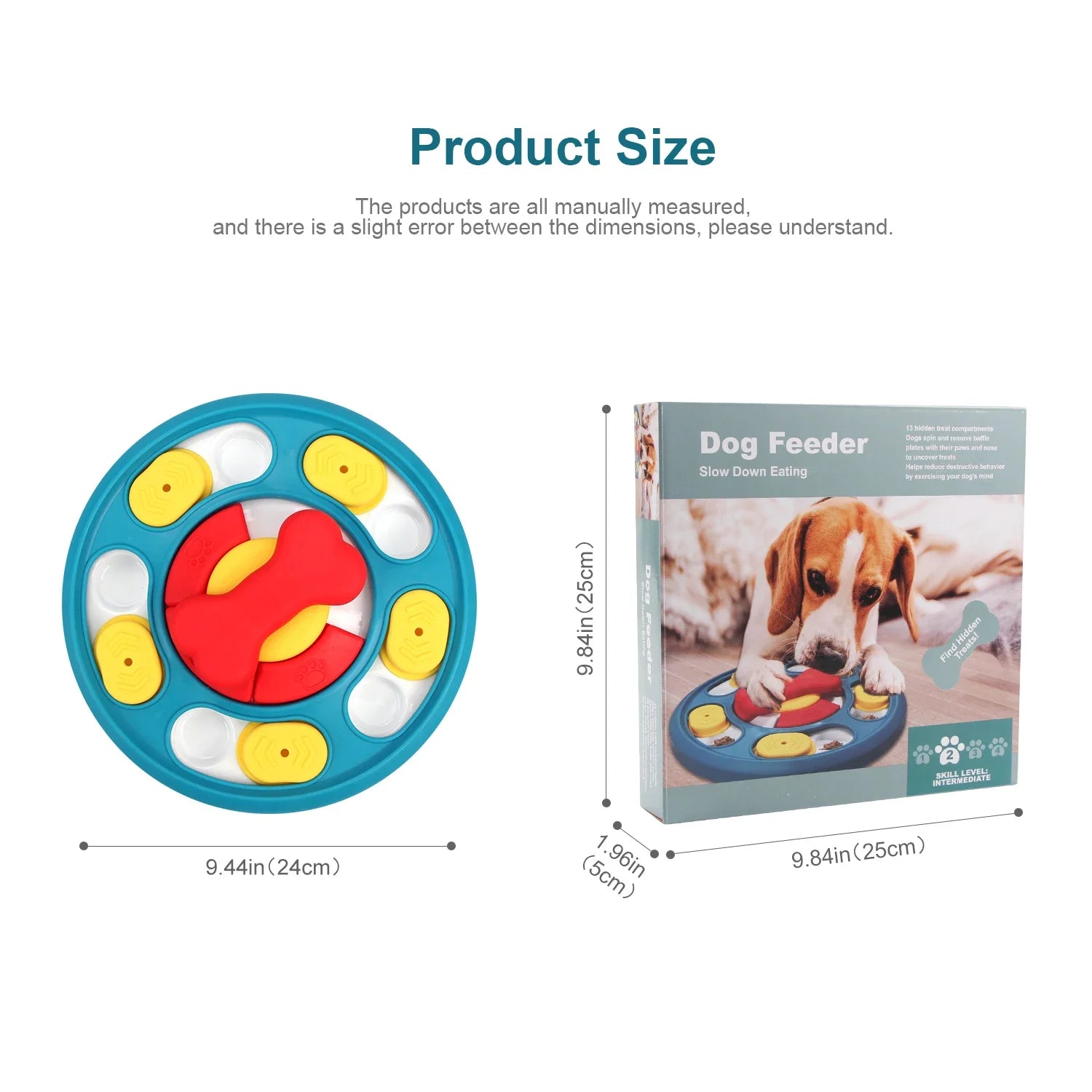 Pet Dog Slow Feeder Bowl Eco Dog Bowl Fun Non Slip Anti-Gulping Slower Food Feeding Dishes for Small Medium Large Dogs Puppy