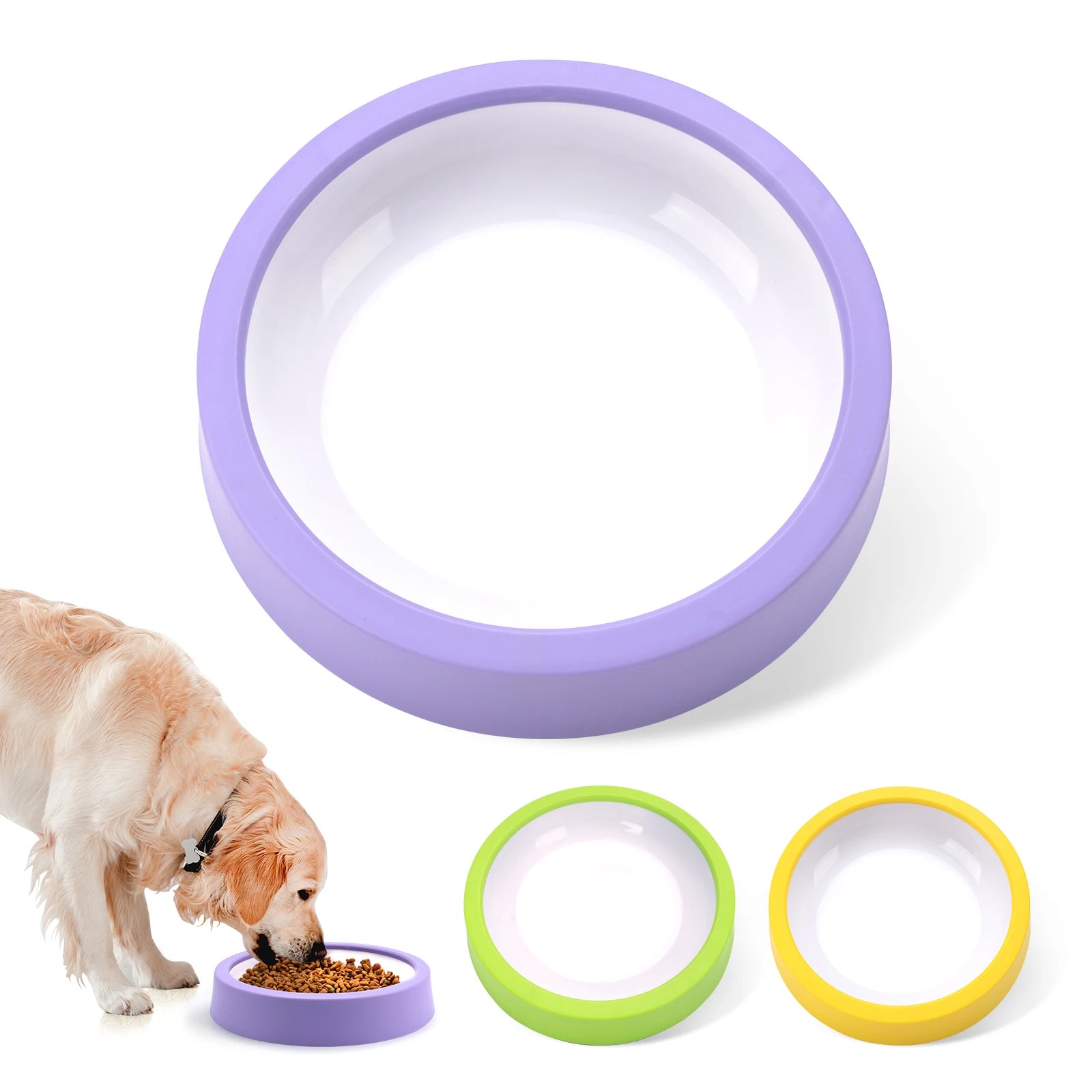 Pet Dog Slow Feeder Bowl Eco Dog Bowl Fun Non Slip Anti-Gulping Slower Food Feeding Dishes for Small Medium Large Dogs Puppy