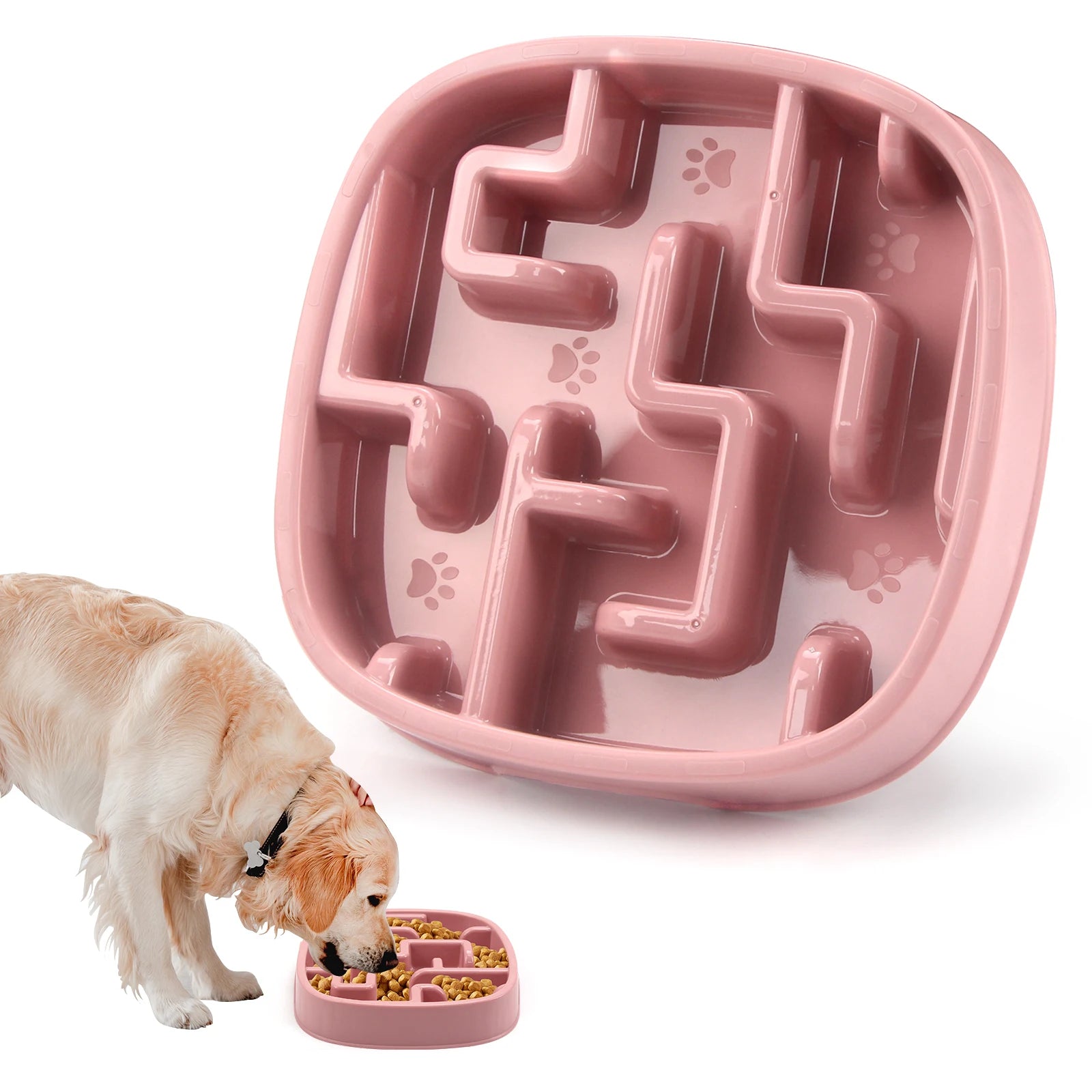 Pet Dog Slow Feeder Bowl Eco Dog Bowl Fun Non Slip Anti-Gulping Slower Food Feeding Dishes for Small Medium Large Dogs Puppy