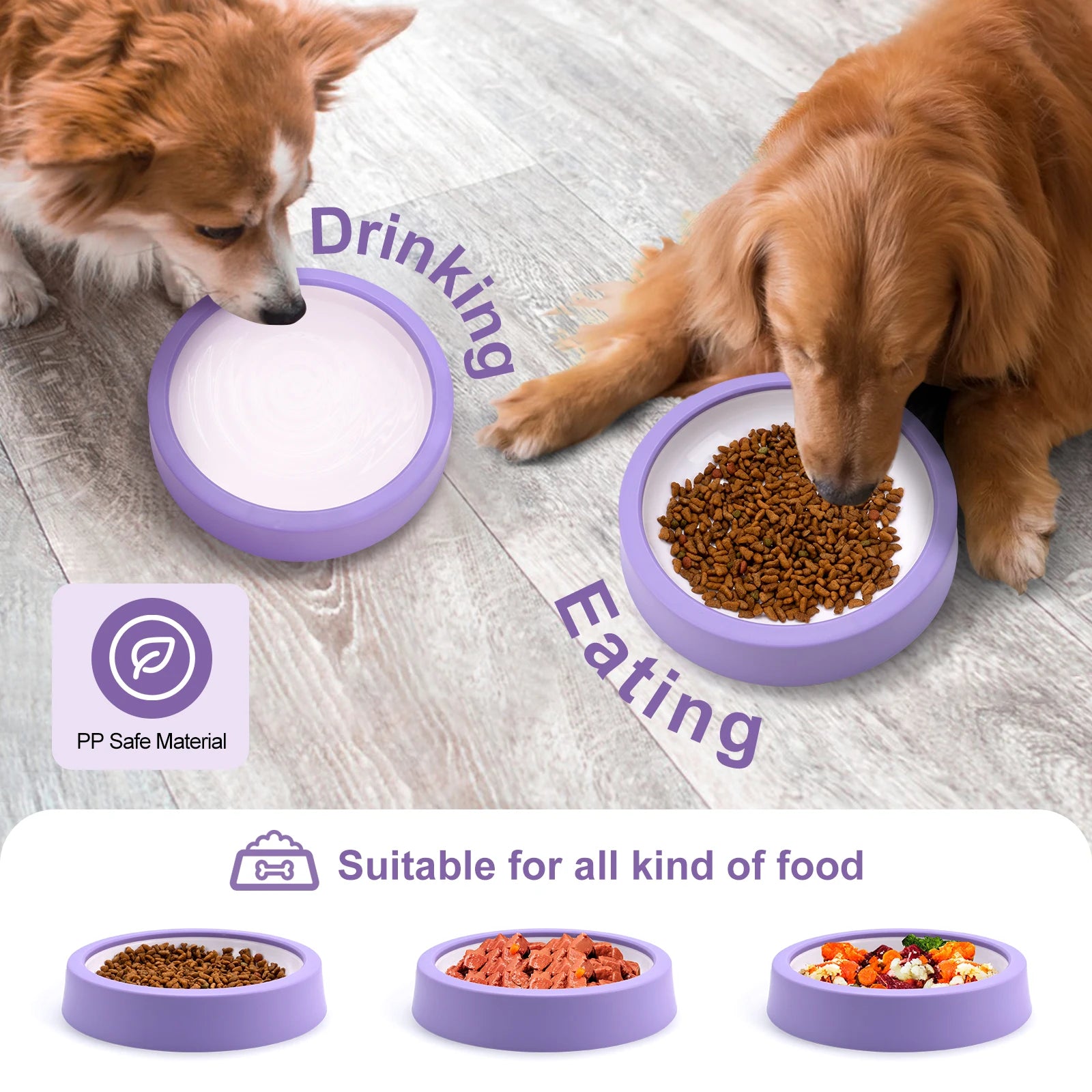 Pet Dog Slow Feeder Bowl Eco Dog Bowl Fun Non Slip Anti-Gulping Slower Food Feeding Dishes for Small Medium Large Dogs Puppy