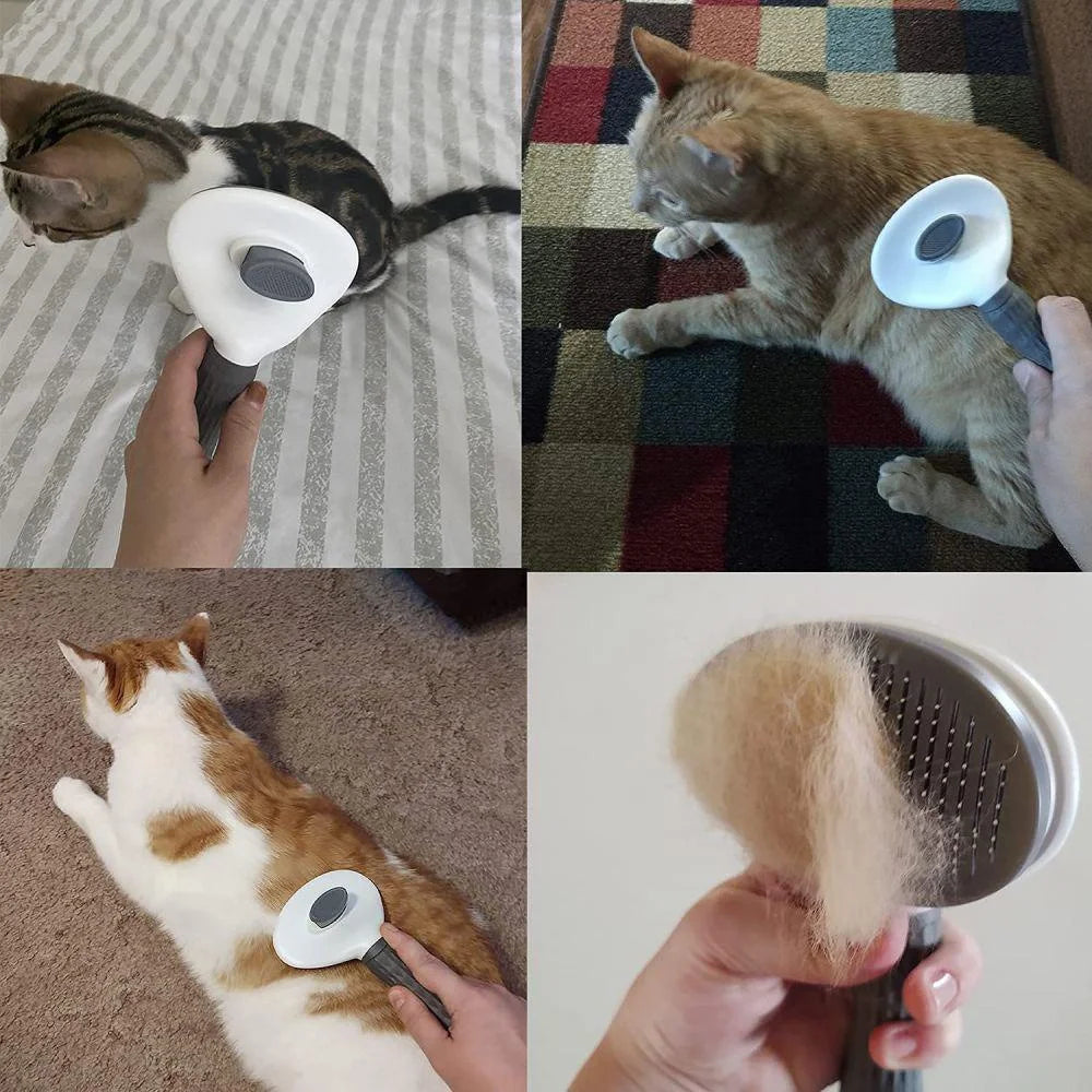 Self Cleaning Slicker Brush for Dogs and Cats Stonego Pet Grooming Tool Removes Undercoat Shedding Mats and Hair