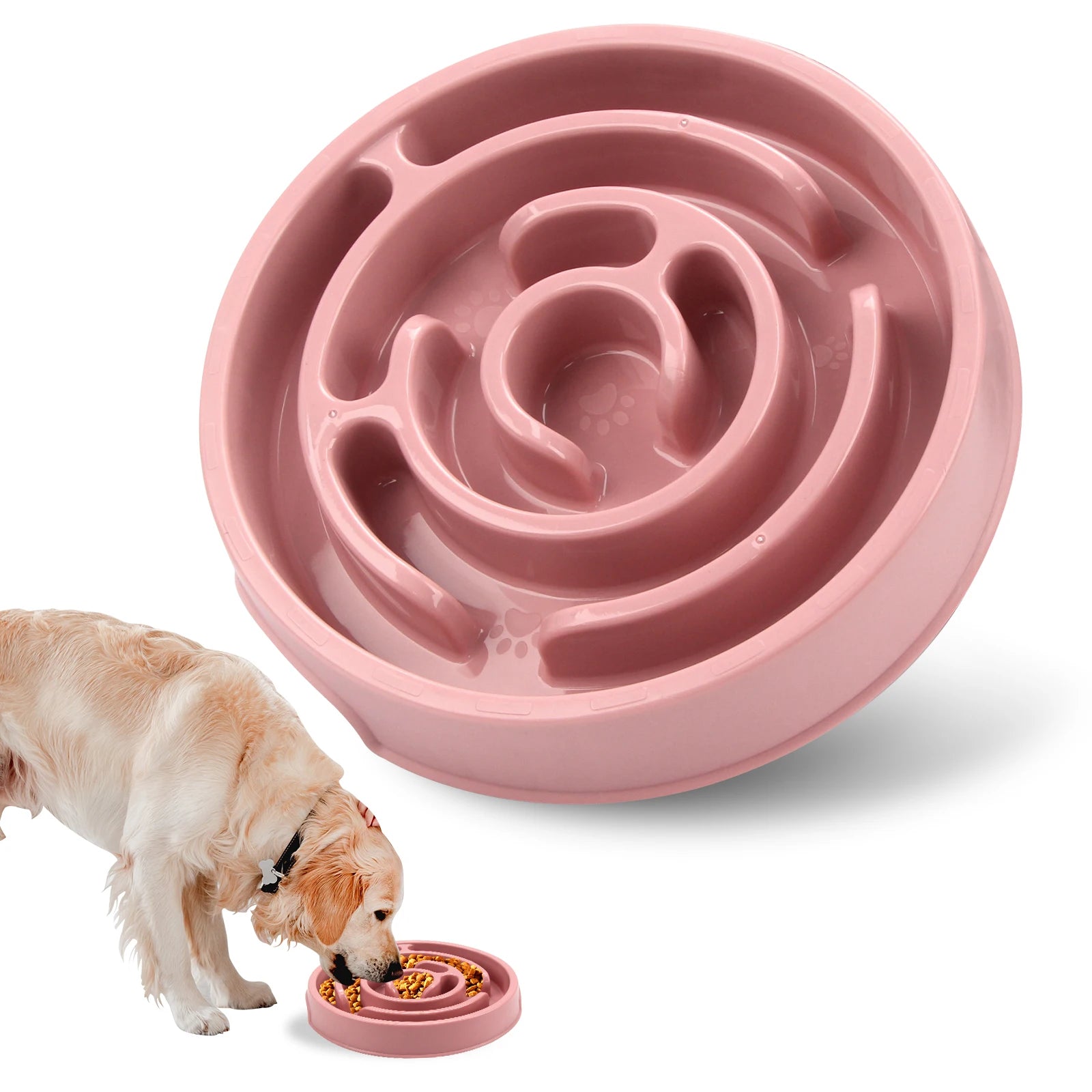 Pet Dog Slow Feeder Bowl Eco Dog Bowl Fun Non Slip Anti-Gulping Slower Food Feeding Dishes for Small Medium Large Dogs Puppy
